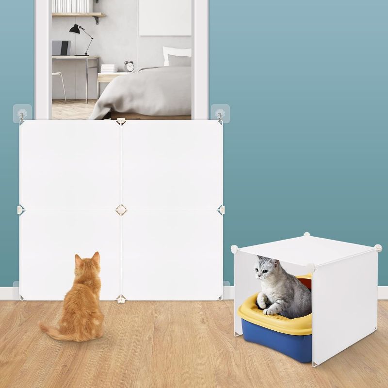 Photo 1 of 32X36” Cat Playpen for Bedroom/Living-room Use, No Drilling Detachable Cat Door Barrier for Indoor/Outdoor, Water-Proof Cat Gate, Portable Yard Fence for Small Animal, Puppies, Kitties, Bunny, Turtle