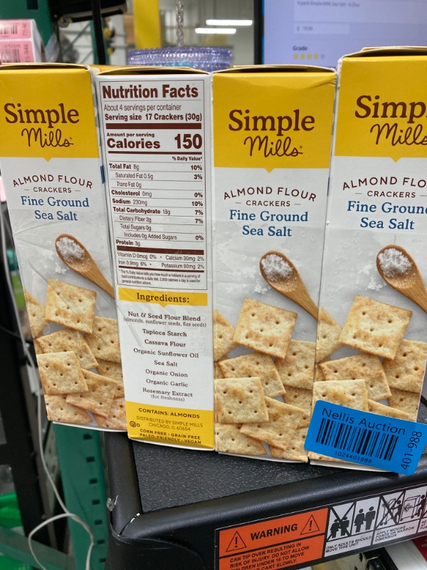 Photo 1 of 4 pack-Simple Mills Sea Salt - 4.25oz
