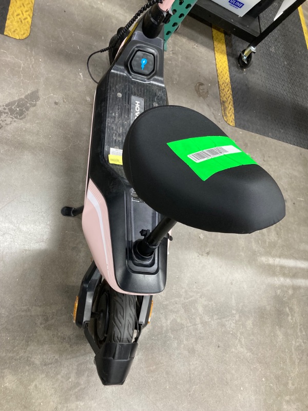 Photo 3 of *MAY BE USED FOR PARTS* HOVERMAX Electric Scooter with Seat for Adults, 500W Motor 10" Commuter Electric Scooter with Basket, Max Speed 22 MPH, 28 Miles Range, Pink