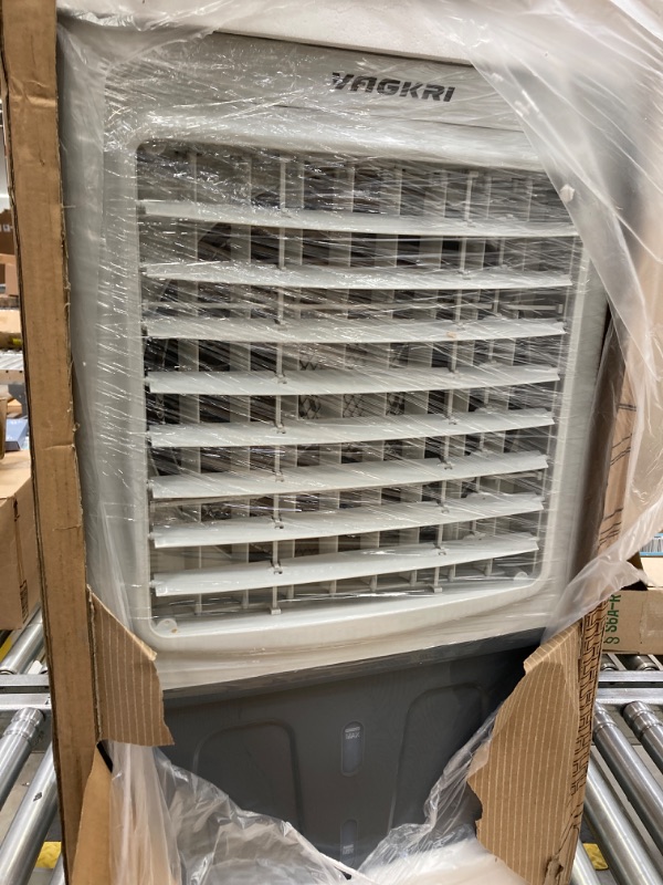 Photo 2 of ***MISSING A FREEZER PACK*** VAGKRI Evaporative Air Cooler, 2200CFM Swamp Cooler, 120°Oscillation Air Cooler with Remote Control, 24H Timer, 3 Modes & Wind Speeds for Outdoor Indoor Use, 9.2Gallon Evaporative Cooler