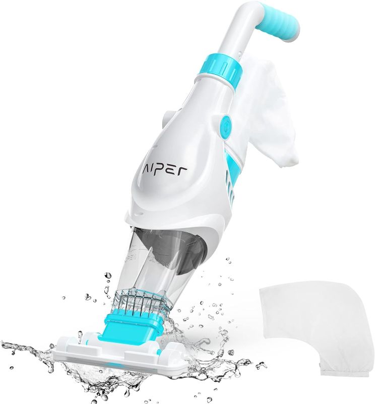 Photo 1 of (2023 Upgraded) AIPER Cordless Pool Vacuum, Handheld Rechargeable Swimming Pool Cleaner, 60 Mins Running Time, Deep Cleaning & Strong Suction Ideal for Above & In-ground Pools, Hot Tubs, Spas-Pilot H1