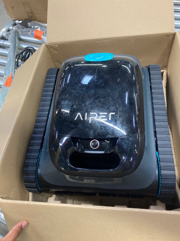 Photo 2 of 2024 New) AIPER Scuba S1 Cordless Robotic Pool Cleaner, Pool Vacuum for Inground Pools, Wall and Waterline Cleaning, WavePath 2.0 Smart Navigation, 150 min Battery Life, for Pools up to 1,600 Sq.ft