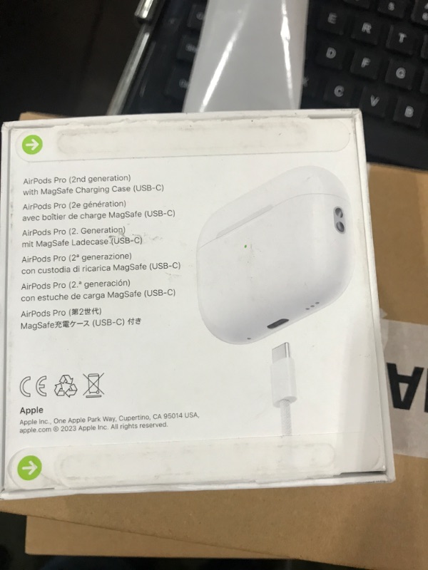 Photo 5 of Apple AirPods Pro (2nd Generation) Wireless Ear Buds with USB-C Charging, Up to 2X More Active Noise Cancelling Bluetooth Headphones, Transparency Mode, Adaptive Audio, Personalized Spatial Audio
