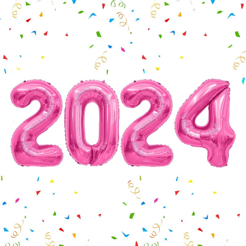 Photo 1 of 2024 Pink Balloons, 2024 Foil Number Balloons, 40 inch 2024 Balloons New Year, Large 2024 Mylar Balloons for 2024 New Years Eve Party Supplies Festival Birthday Anniversary Graduation Decorations
X2