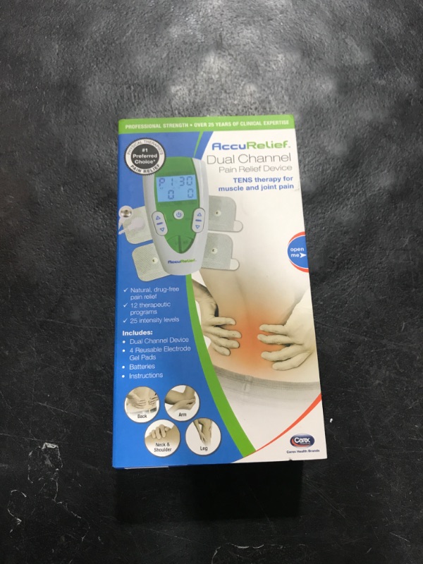 Photo 2 of AccuRelief TENS Unit Pain Relief System - Muscle Stimulator For Pain Relief From Back Pain, Neck Pain, And Other Body Pains - Clinical Strength OTC Approved