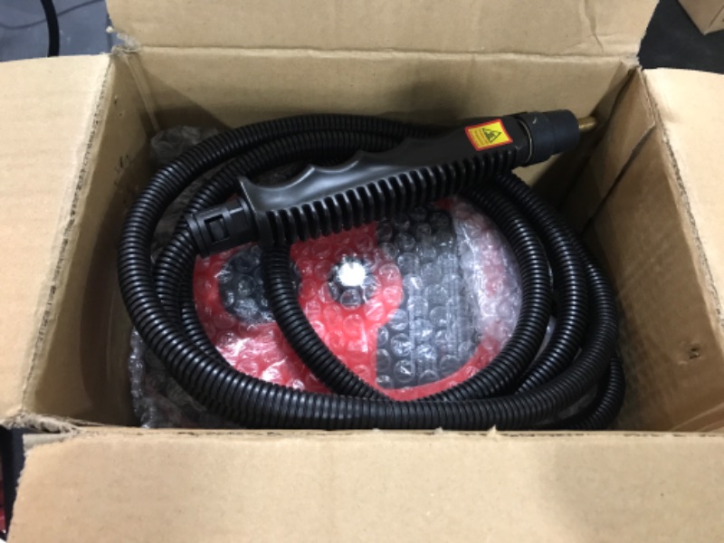 Photo 1 of 2500W Handheld Steam Cleaner High Temperature Pressurized Steam Cleaning Machine Portable Car Steamer with Brush Heads (Red)