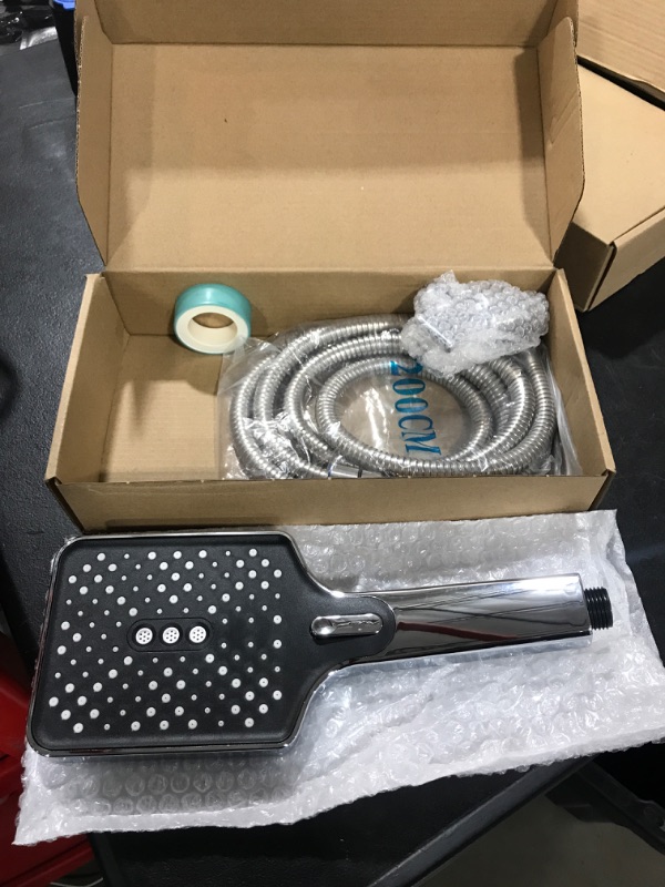 Photo 1 of 3 Spray Modes Shower Head, Handheld Shower Heads with 79'' Stainless Steel Hose and Multi Angle Adjustable Shower Bracket, High Pressure Shower Head with Handheld, Multi-functions Showerheads(Chrome)