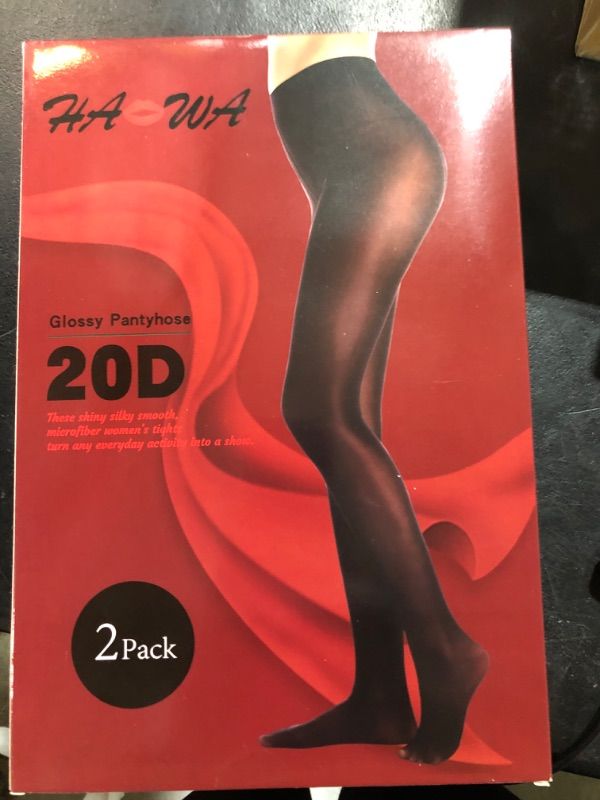 Photo 1 of HA WA 2 Pairs Women's Shiny Slimming Tights, Super Sexy High Waist Tummy Compression Pantyhose with Control Top

