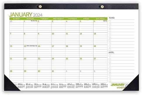 Photo 1 of Desk Calendar 2024 Wall Calendars, November 2023- December 2024 Monthly Planner Paper Office Desktop 17"X 12", 14-Months, Planning and Organizing Home, School, Office
