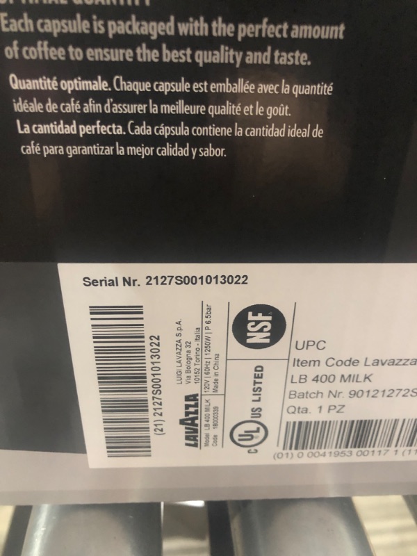 Photo 1 of Lavazza Expert Coffee Bundle Classy Plus All-In-One Machine LB 400 + 1 Welcome Kit Pack of 36 Mixed Capsules + 1 Extra Vessel Classy Plus Bundle 1 Bundle