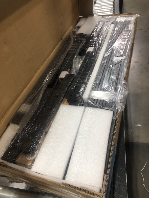 Photo 1 of DUMOS Bed Frame - Queen Size Platform Bed Frame Metal Mattress Foundation with Steel Slat Support, No Box Spring Needed, Storage Space Under Frame, Easy Assembly, Black Queen Black