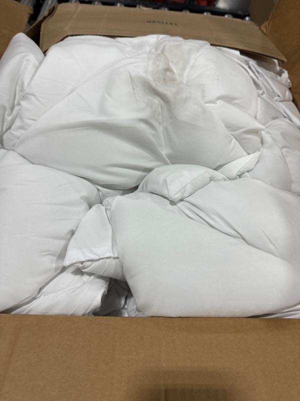 Photo 1 of ELNIDO QUEEN Queen Comforter Set - White All Seasons Bedding Comforters & Sets with 2 Pillow Cases - 3 Pieces Bed Set - Down Alternative Comforter Set- Bedding Comforter Sets Queen Size (88x92 inch) White Queen