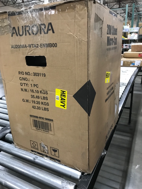 Photo 5 of Aurora Commercial Grade 200-Sheet Auto Feed High Security Micro-Cut Paper Shredder/ 60 Minutes/ Security Level P-5 & SL16 Professional Grade Synthetic Shredder Oil, 16 Oz Flip-Top Leak Proof Bottle 200-Sheet AutoFeed MicroCut MicroCut + Shredder Oil