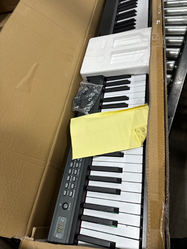 Photo 1 of Digital Piano 88 Key Full Size Semi Weighted Electronic Keyboard Piano with Music Stand,Built-In Speakers,Electric Piano Keyboard with Sustain Pedal,Bluetooth,MIDI/USB/MP3 for Beginners Adults