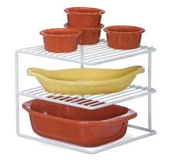 Photo 2 of 3 Tier Corner Shelf Organizer (White)