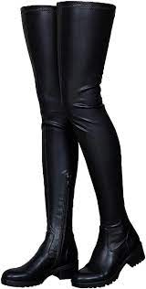 Photo 1 of CYNLLIO Women's Thigh High Boots Round Toe Block Heel Stretch Over the Knee High Boots Lady's boots SIZE 38