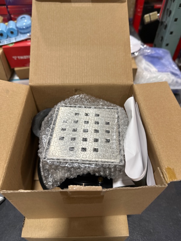 Photo 1 of ModBath 4 Inch High Flow Square Shower Floor Drain with Flange, with Removable Quadrato Pattern Grate and Double Layer Hair Filter, SUS 304 Stainless Steel, Watermark&CUPC Certified, Brushed Nickel 4 IN Brushed Nickel Square