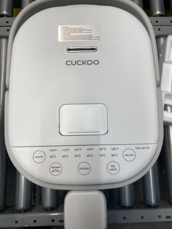 Photo 3 of CUCKOO CWP-A501TW | Hot Water Dispenser & Warmer | Auto Dispense & Boil Dry Protection | Insulated Stainless Steel | 5 Liter