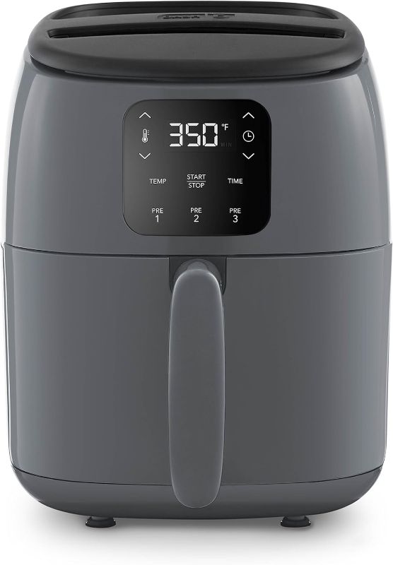 Photo 1 of DASH Tasti-Crisp™ Electric Air Fryer Oven, 2.6 Qt., Grey – Compact Air Fryer for Healthier Food in Minutes, Ideal for Small Spaces - Auto Shut Off, Digital, 1000-Watt