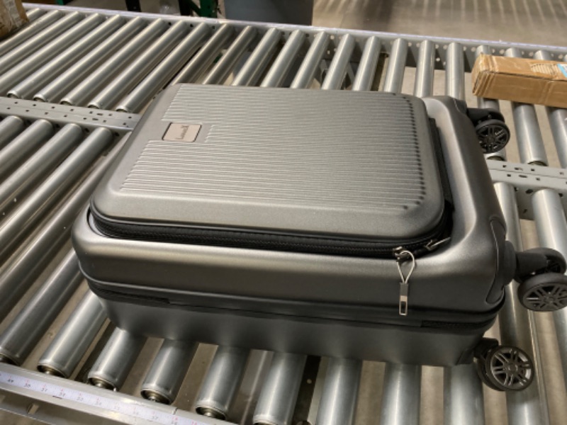 Photo 1 of LUGGEX Carry on Luggage 22x14x9 Airline Approved - PC Hard Shell Suitcase with USB Port - Travel Luggage with Pocket Compartment Jet Black 20