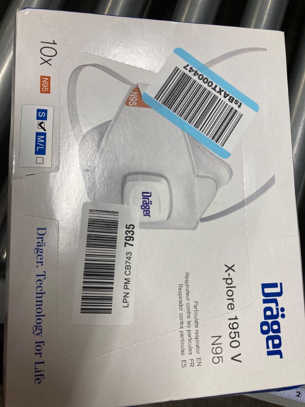 Photo 4 of Dräger X-plore 1950 V N95 respirator mask with exhalation valve | NIOSH-approved respirator mask