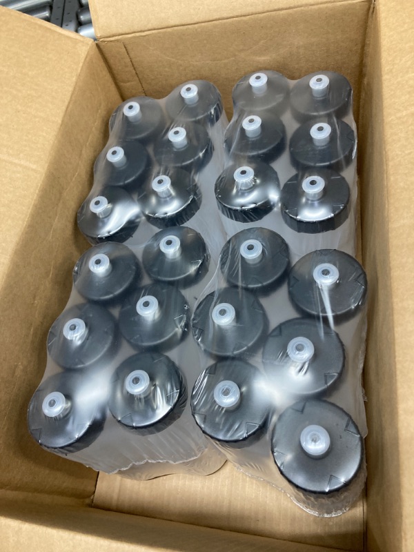 Photo 4 of 50 Strong Sports Squeeze Water Bottle Bulk Pack - 24 Bottles - 22 oz. BPA Free Easy Open Push/Pull Cap - Made in USA (Clear)