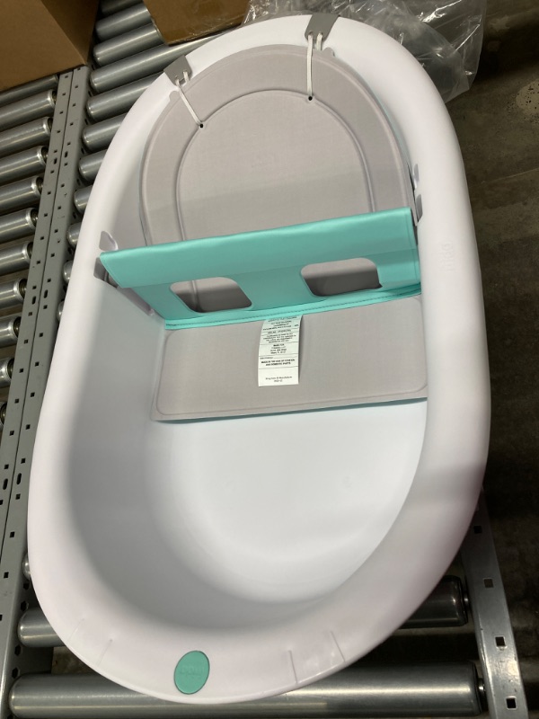 Photo 5 of Frida Baby 4-in-1 Grow-with-Me Baby Bathtub, Baby Tub for Newborns to Toddler with Removable Bath Seat & Backrest for Bath Support in Tub