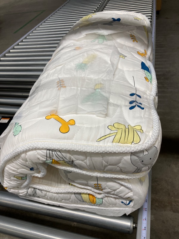 Photo 1 of Premium Foam " Mini Crib Mattress ", Thickened Design, Cartoon?3D Wrapped Edge - Comfortable and Firm, Soft Microfiber Fabric, Fits Most Mini Cribs

