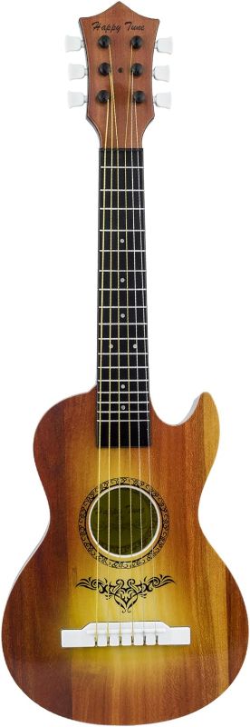 Photo 1 of 23" Acoustic Guitar, Kids 6 String Toy Guitar - Realistic Steel Strings - Beginner Practice First Musical Instrument for Children, Toddlers (Brown)