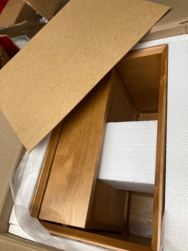 Photo 1 of 1 Drawer Solid Wood Night Stand - Caramel