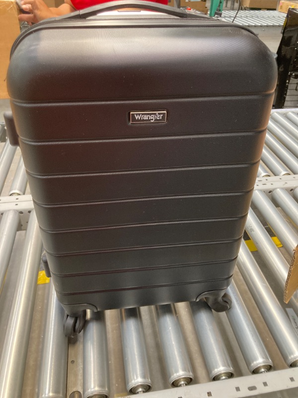 Photo 2 of ***DAMAGED, SEE NOTES*** Wrangler Smart Luggage Set with Cup Holder and USB Port, Black