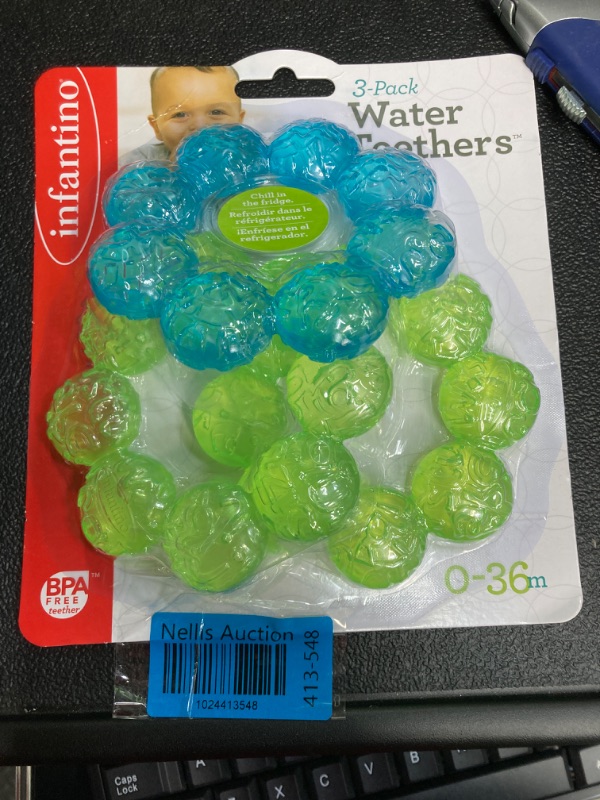 Photo 2 of Infantino 3-Pack Water Teethers 3 Pack - 2 Lime + 1 Blue