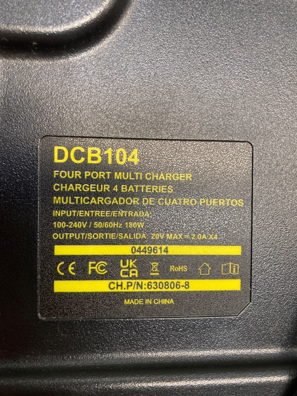 Photo 3 of Battery Charger Replacement for Dewalt 12V/20V Max Battery Charger Station DCB104(Black)