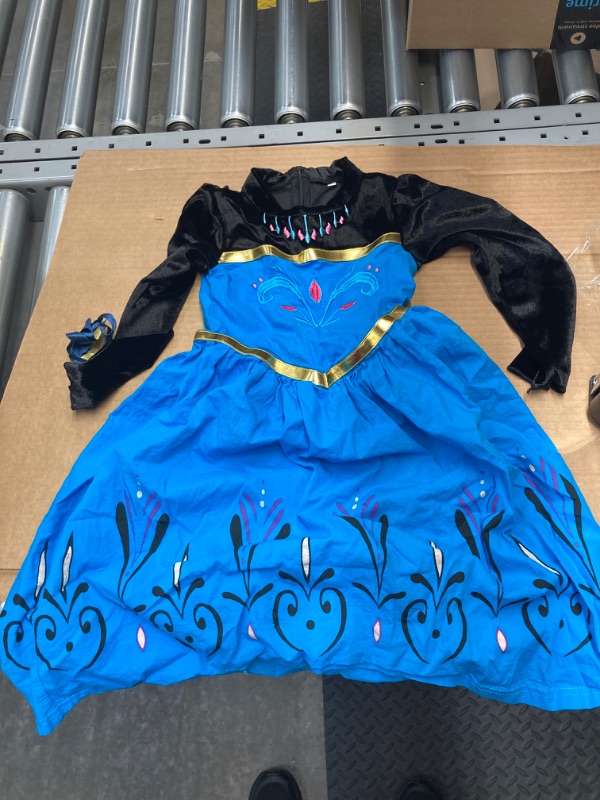 Photo 2 of *Missing Crown And Gloves** Coronation Costume Long Cape for Girls with Accessories Tiara crown and Gloves Dress + Accessories 5T