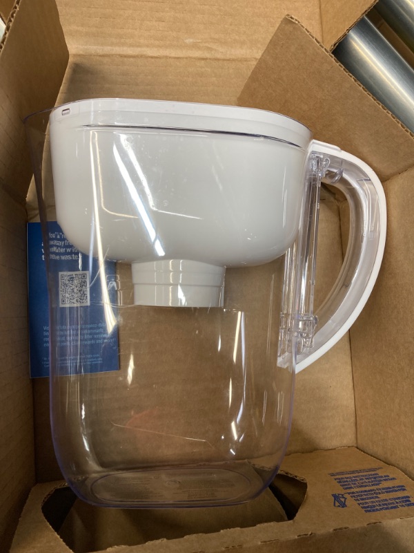 Photo 2 of *Missing The Filter** Brita Water Filter Pitcher for Tap and Drinking Water with 1 Standard Filter, Lasts 2 Months, 6-Cup Capacity, BPA Free, White White 6 Cup Standard Filter Water Pitcher