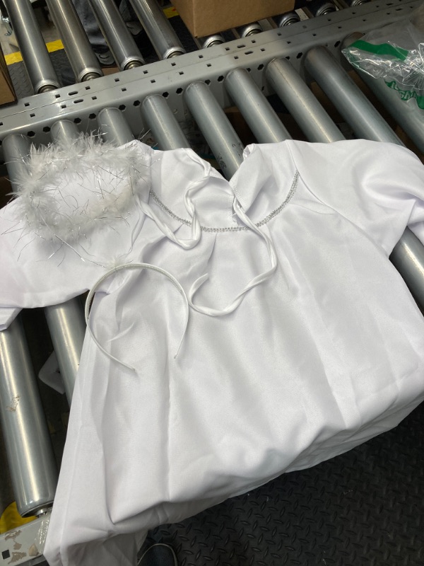 Photo 2 of HOMELEX Kids Angel Costume With Halo Christmas Church Robes Angel Dress for Girl