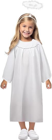 Photo 1 of HOMELEX Kids Angel Costume With Halo Christmas Church Robes Angel Dress for Girl