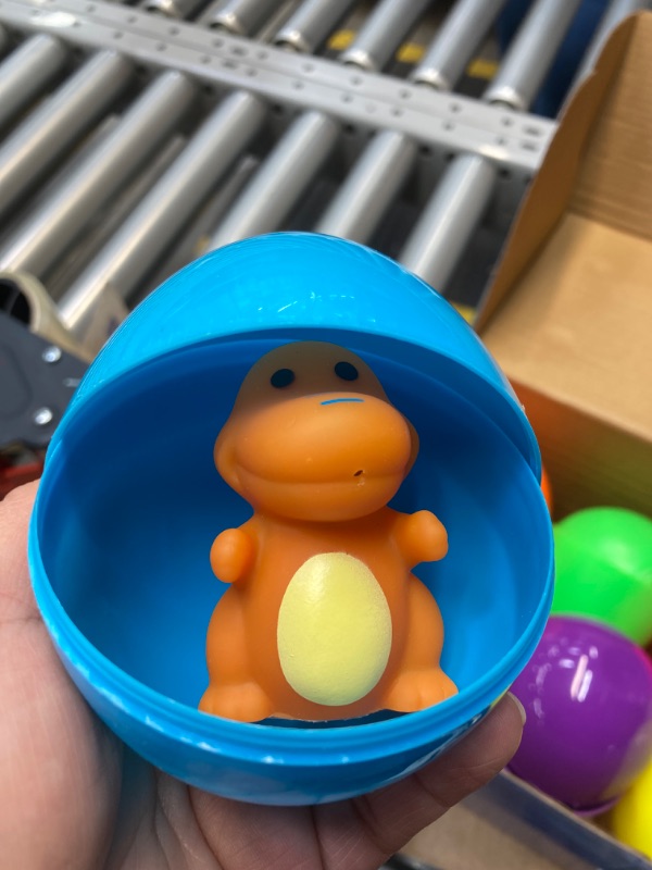 Photo 3 of 6 Pack Prefilled Jumbo Easter Eggs with Dinosaur Bath Toys Inside Easter Basket Stuffers Gifts for Toddlers Boys Girls