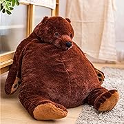 Photo 1 of Djungelskog Bear Giant Simulation Bear Toy Stuffed Animal Plush Doll Huge Cuddly Brown Teddy Bear for Home Decoration Valentine's Birthday Gift, 23.6in/60cm
