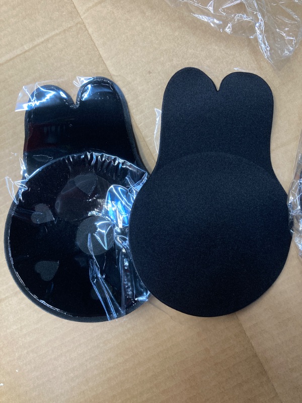 Photo 1 of 2 PCS Adhesive Bra,Invisible Lifting Bra,Cupid Pads Invisible Bra,Strapless Backless Bra for Women Reusable. 00 Black*2-e