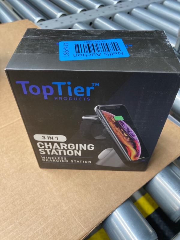 Photo 4 of Top Tier 3 in 1 Wireless Charging Station Apple & Samsung, iPhone Apple Watch Airpods Phone Charger and Qi Certified Devices