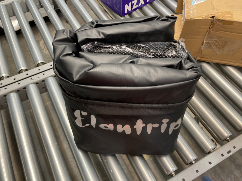Photo 1 of Elantrip Car Roof Bag top Cargo Carrier Bag 21 Cubic Feet Soft Car Rooftop Cargo Bag - Waterproof Zip, Luggage Lock, Anti-Slip Mat, Storage Bag, Door Hooks - Fits All Vehicles with or Without Racks