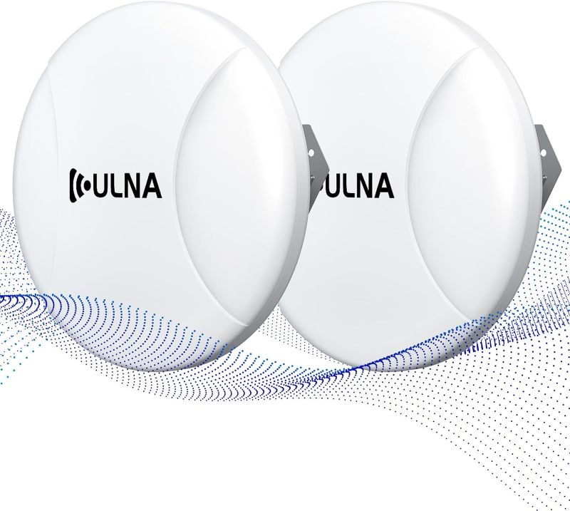 Photo 1 of 2.4GHz & 5.8GHz Point to Point Wireless Bridge, ULNA Outdoor WiFi Bridge PTP/PTMP CPE with 1000Mbps Ethernet Port,15dBi Antenna, 3.1Miles Long Range WiFi Bridge Extender to Outbuildings, 24V PoE