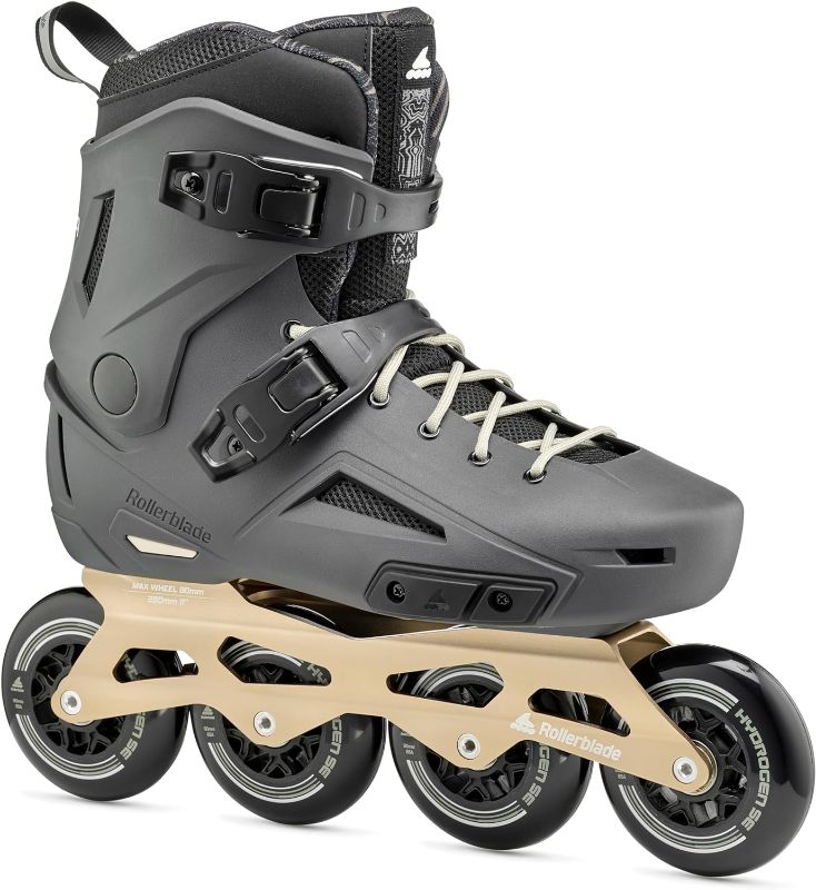 Photo 1 of Rollerblade Lightning 90 Men's Urban Inline Skate, Anthracite and Taupe, Size 10/10.5