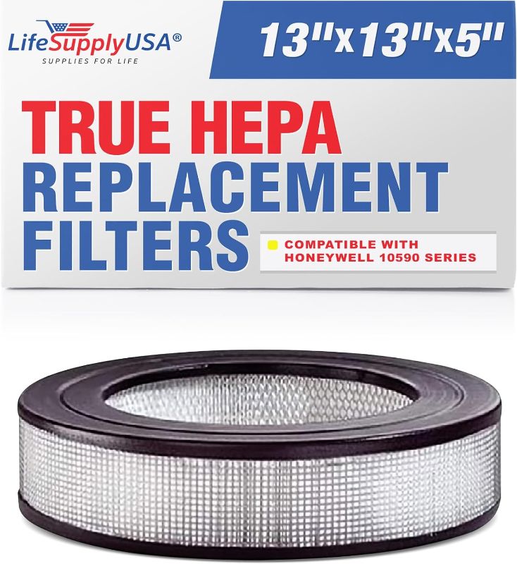 Photo 1 of True HEPA Air Cleaner Filter Replacement Compatible with Honeywell Silentcomfort HRF-D1 HRF-11N HWLHRF1, Filter D by LifeSupplyUSA (1-Pack)