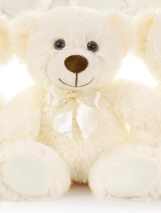 Photo 1 of MorisMos Teddy Bear, Soft Teddy Bear Stuffed Animal 14 inch, Small Bear Plush for Baby Shower, Kids, White