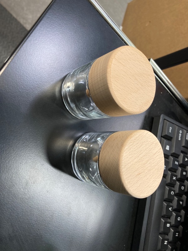 Photo 2 of 2pcs Bottle Aroma Diffuser Bottle Glass Diffuser Bottles Refillable Fragrance Diffuser Jars Wood White Diffuser Bottle Empty Diffuser Vase Empty Diffuser Bottle