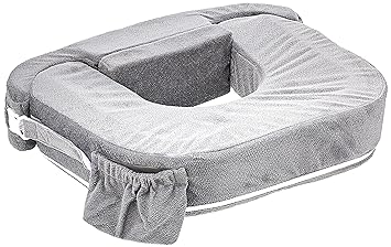 Photo 3 of My Brest Friend Twin Nursing Pillow - Enhanced Comfort with Slipcover - Ergonomic Breastfeeding Pillow for Ultimate Support - Adjustable Nursing Pillow with Handy Side Pocket, Dark Grey