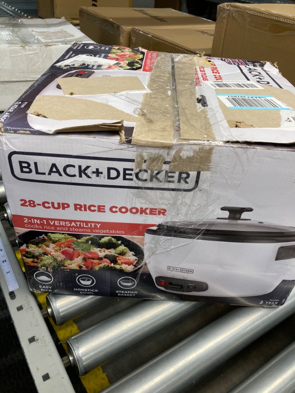 Photo 2 of BLACK+DECKER, White RC5280 28 Cup Rice Cooker 28-cup rice cooker