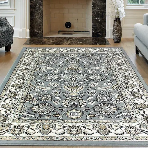 Photo 1 of 2ftx2.5ft Aalin Traditional Floral Scroll Indoor Area Rug